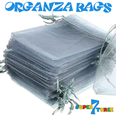20 x 30cm - Silver Organza Bags (50 pcs)